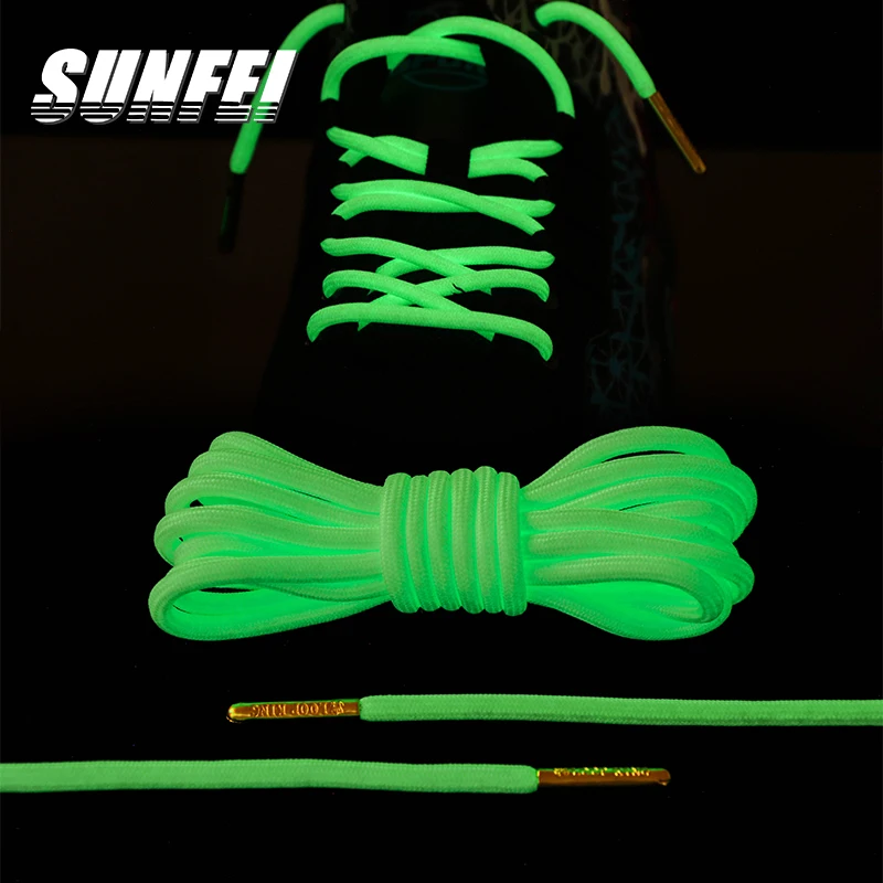 sunfei glow in the dark shoe laces cordones reflextivos Darkness shoelaces Fluorescent Laces for Party flash party luminous lace