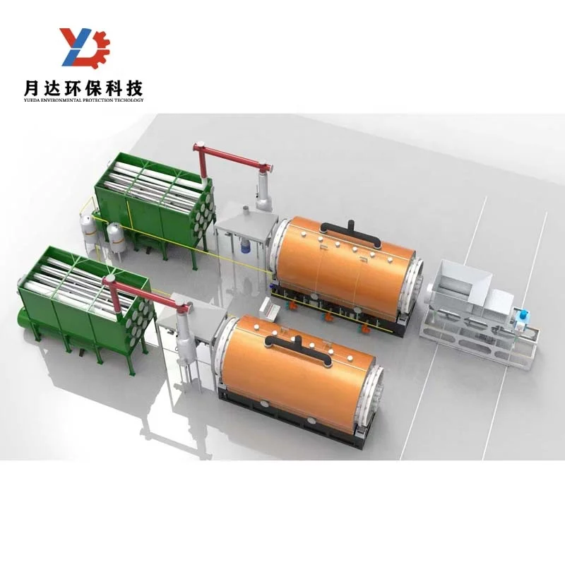 2800*8000 Full Automatic microwave pyrolysis plant with Euro Standard Emission