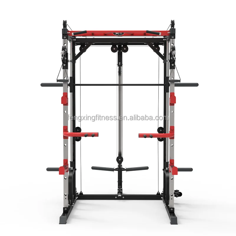 Customizable multifunctional smith machine gym squat rack stand fitness cable machine use for home DY-7008