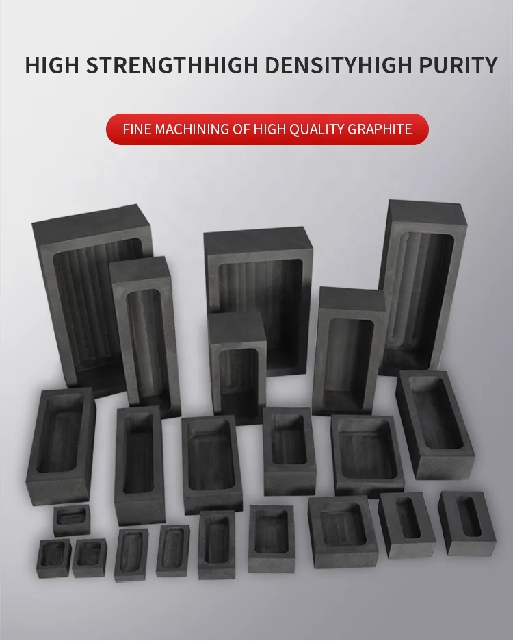 Factory Price Graphite Crucible Ingot Molds for Precious Metal Gold Silver Copper Bar Casting Customized Carbon Moulds