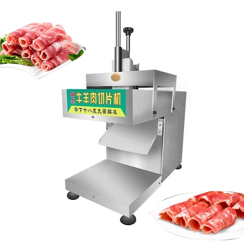 High-speed industrial frozen meat slicing machine beef and mutton frozen meat slicer