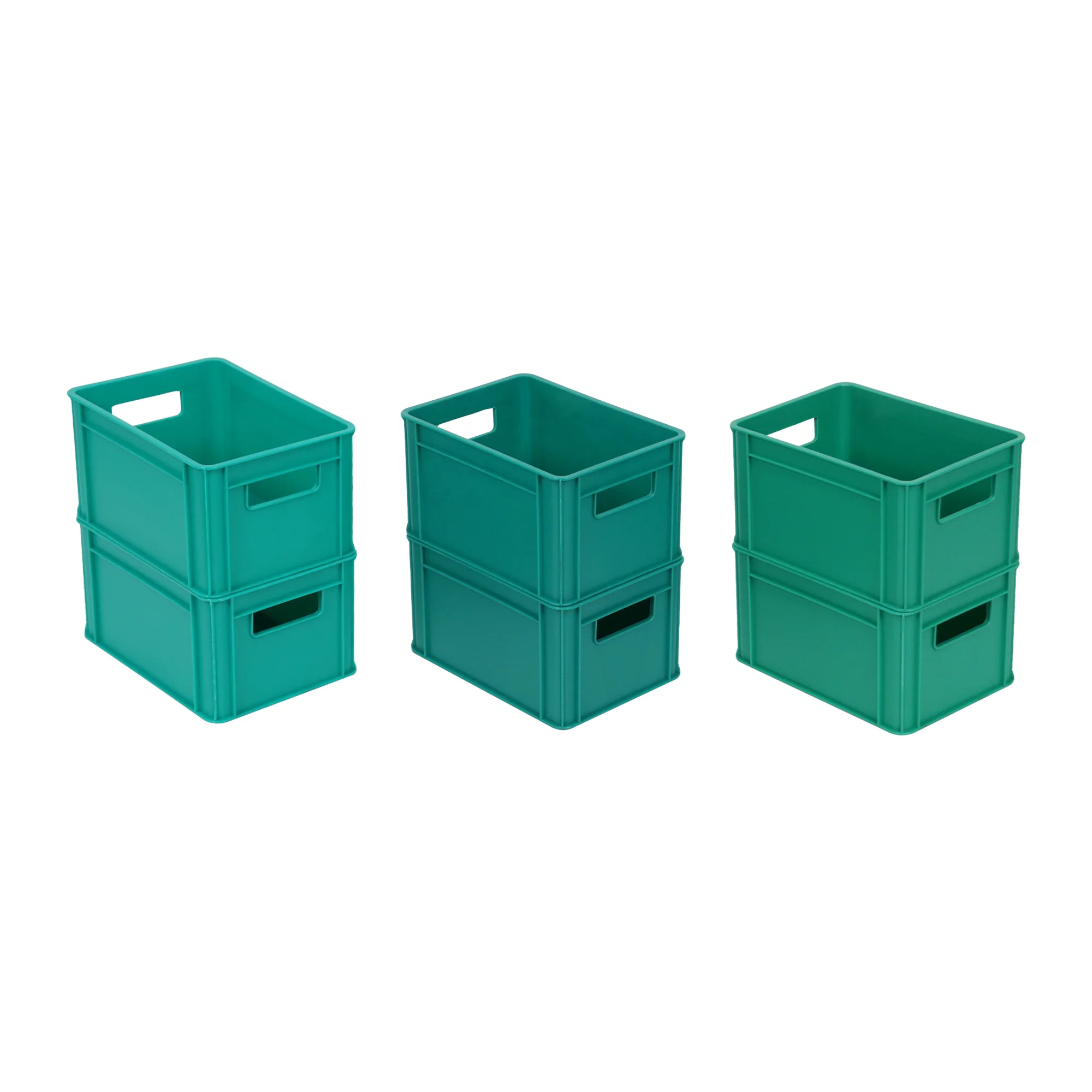 QS Fruit Vegetable Mini Drink Basket Plastic Folding Crate Plastic Crates For Sale