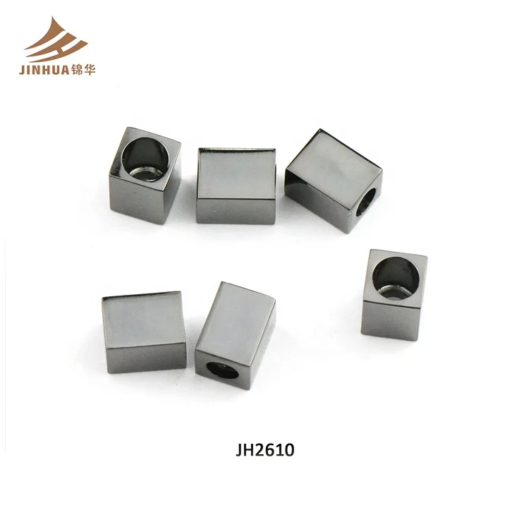 Горячая Распродажа Cuboid круглое отверстие из цинкового сплава под заказ сумочка шляпа шнур конец