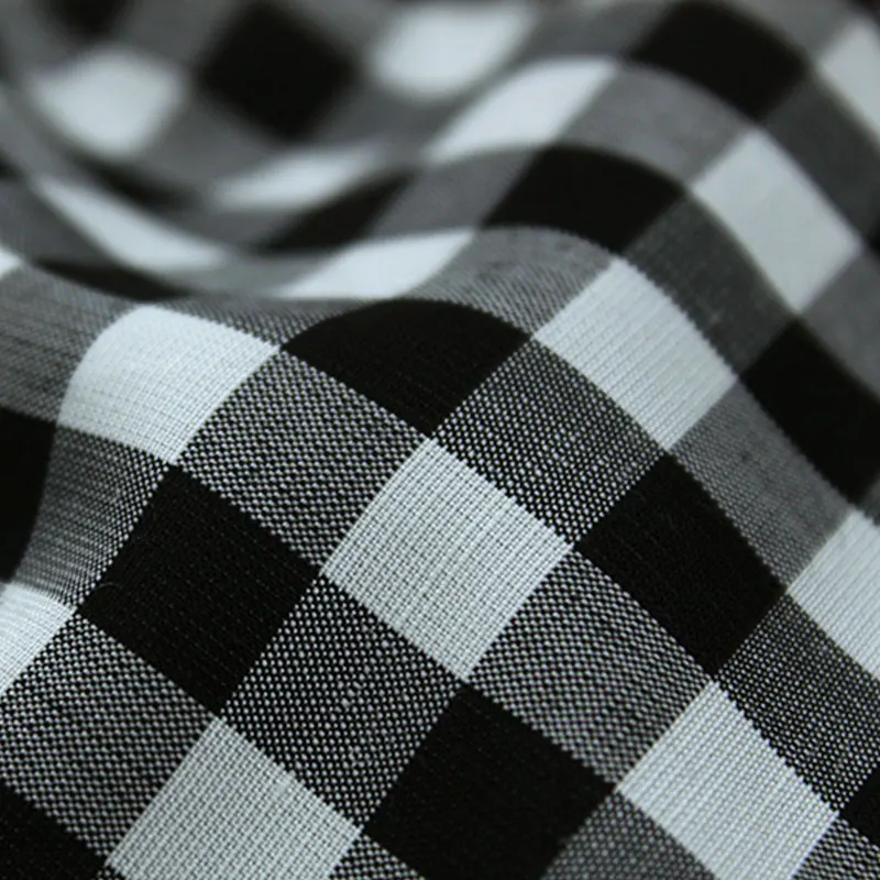 Delicaay Magnificent Eco Friendly Yard Dyed Shirting Fabric Viscose Linen Tencel Yarn Dyed Check Fabric for Dress or Shirt