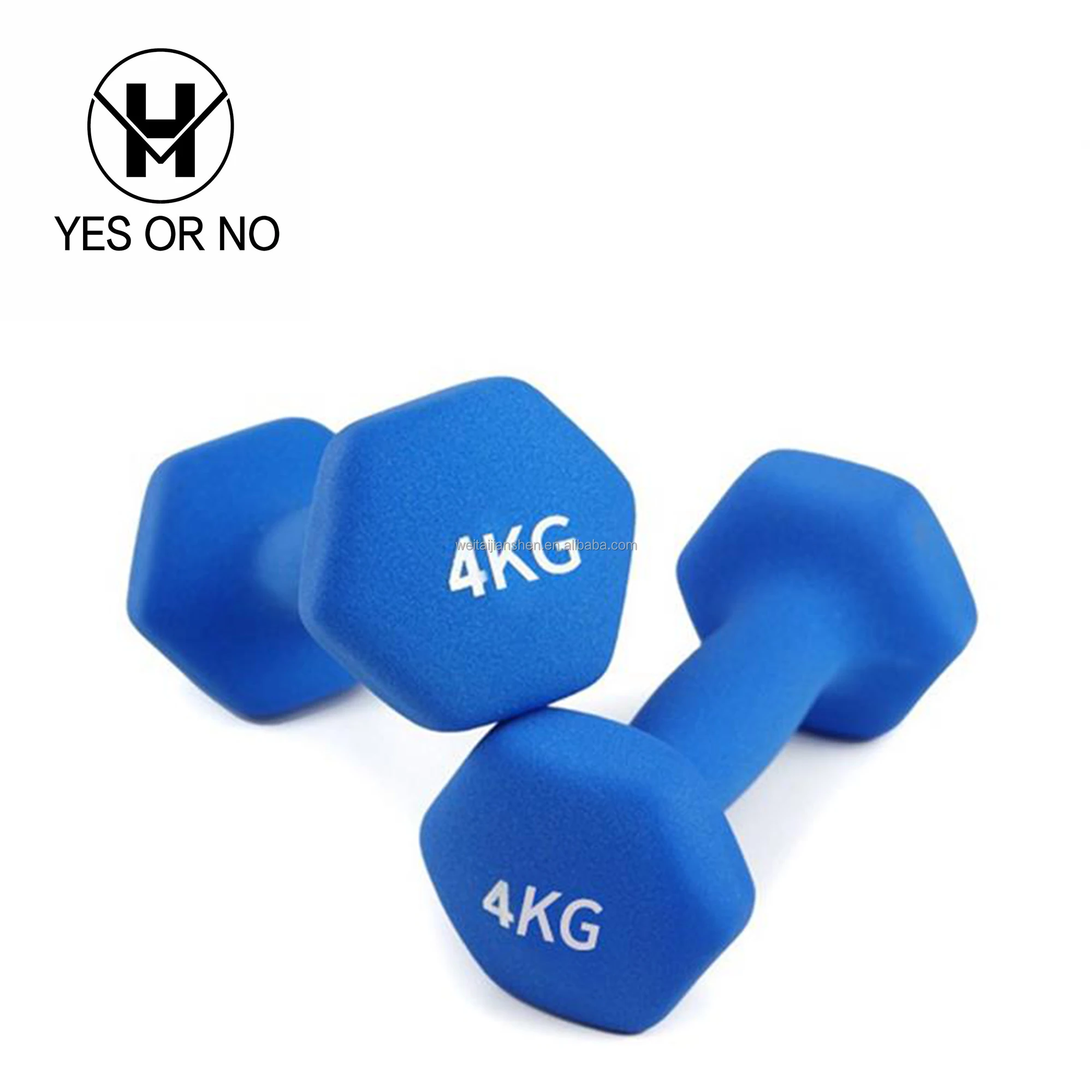Wholesale Gym Workout Colorful Neoprene Dumbbell 10 Pounds Classical Head Vinyl Dumbbell Set