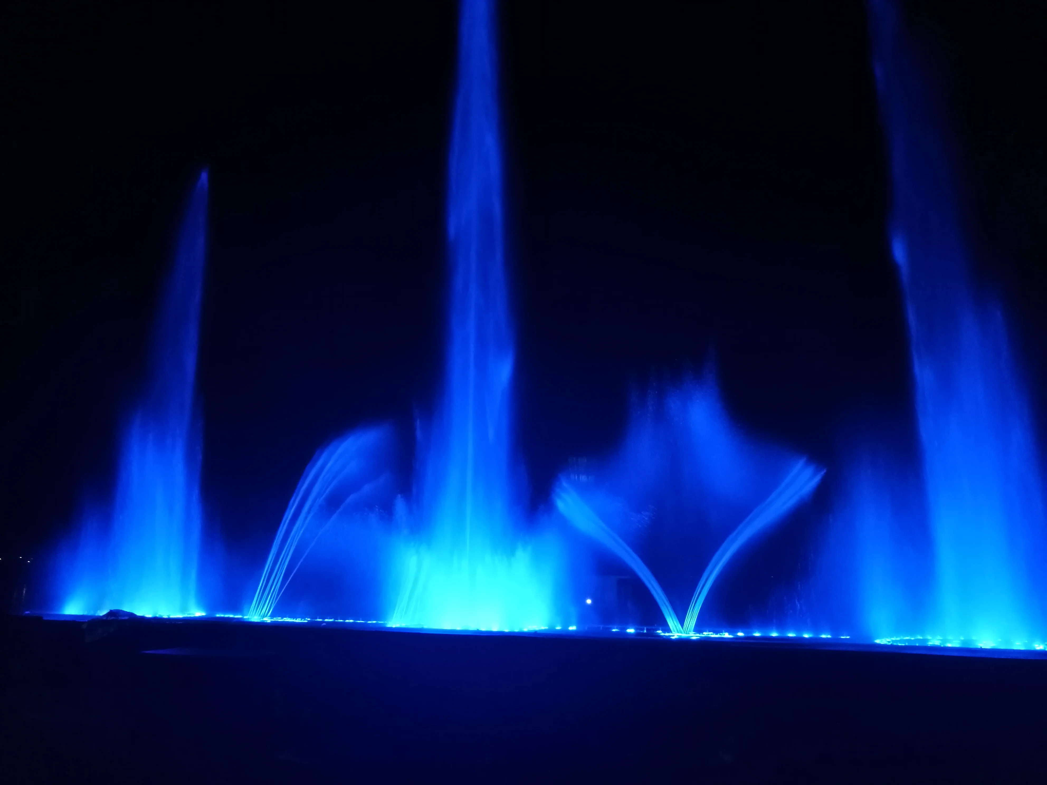 AWS Large Programming Water Fountain Colorful RGB Led Light Musical Floating Fountain Outdoor DMX512