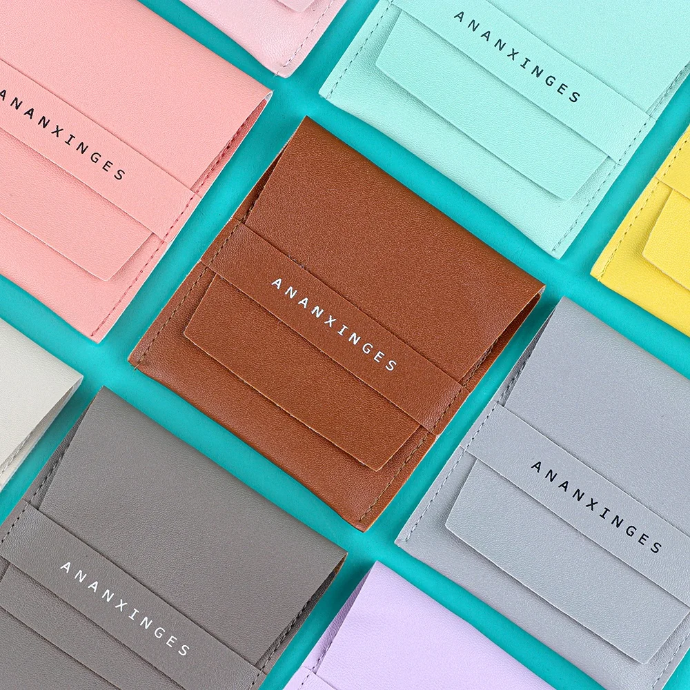 Luxuriouspu leather jewellery bag custom logo jewelry pouch and box mini pouches faux leather pouch for jewelry suede bag