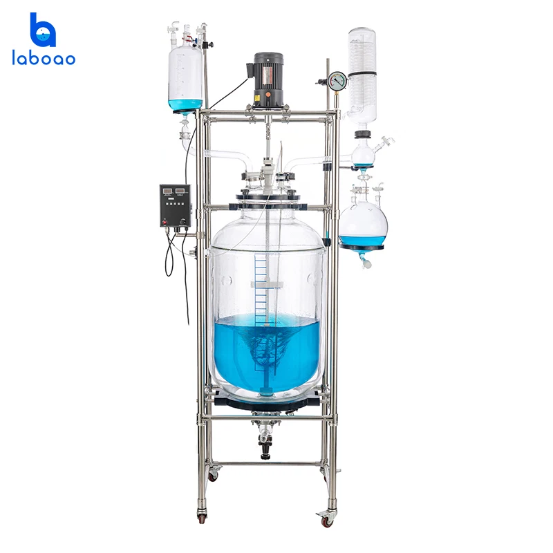 Laboao 200L semi-automated double-layer filter jacketed glass reactor for precise temperature control