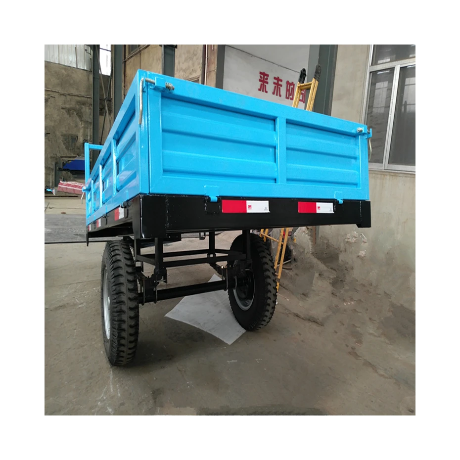Widely Used Superior Quality Single Axle Rear Tipping Tralier For Transportation Tractor
