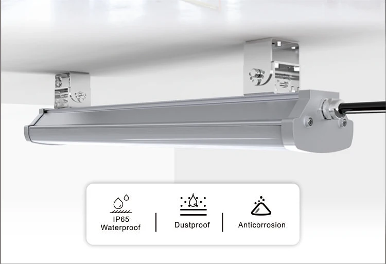 LED Triproof Light 4ft Linkable LED Linear Batten Lights Explosion-Proof Livestock Lamp for Warehouse Use