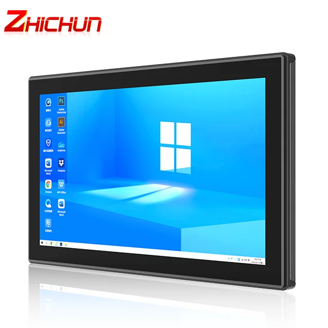 1920*1080 FHD 13.3 inch  LCD screen industrial embedded capacitive Touch Screen Panel PC  All-In-One control computer