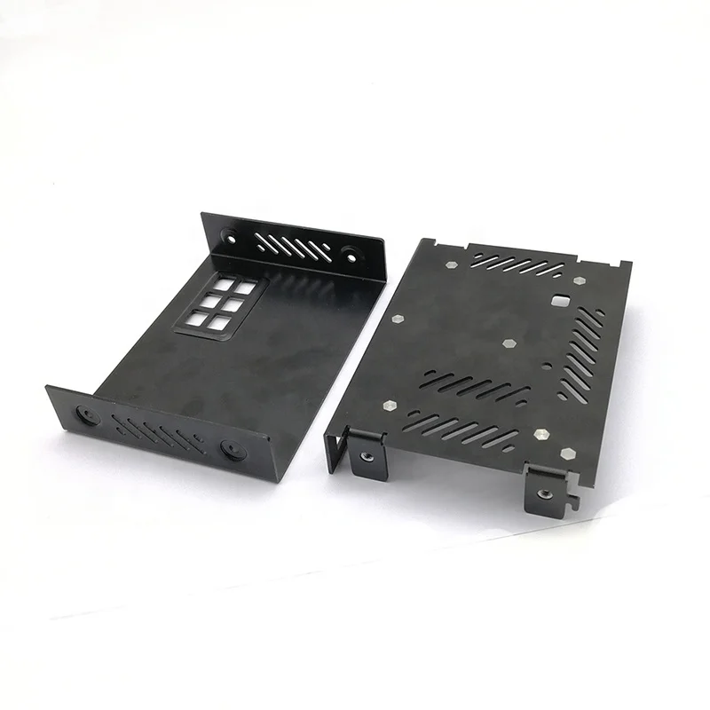 OEM Custom Black Powder Coated Laser Cutting and Bending Steel Sheet Metal Fabrication Parts