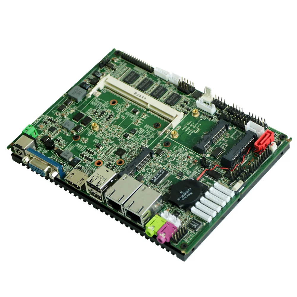 Mainboard Intel CPU DDR3 VGA+HD-MI+LVDS 6*COM RS485 RS232 2*LAN 6xUSB Fanless Industrial motherboard