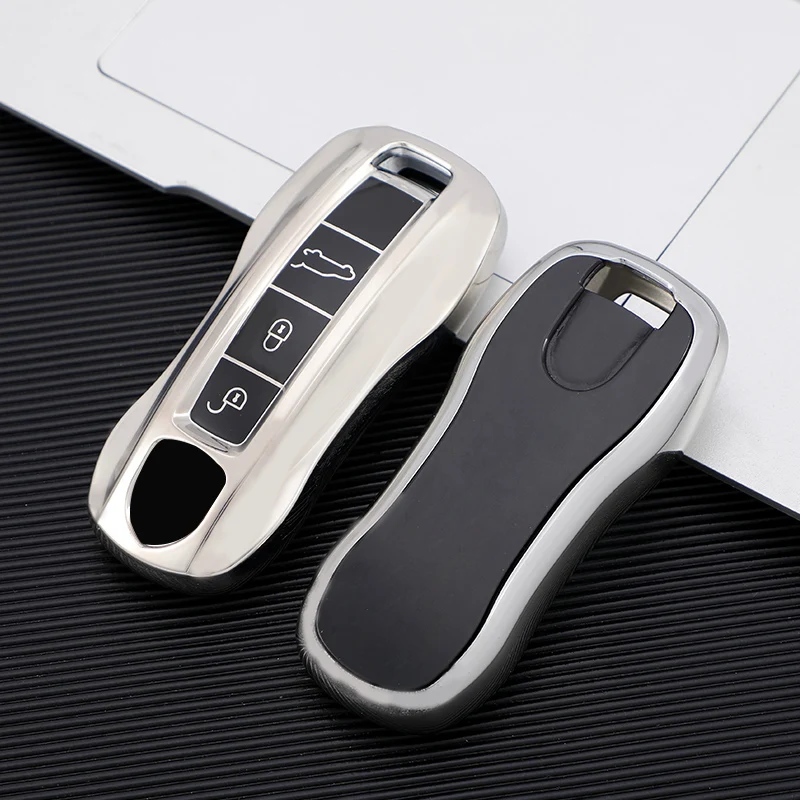keyshell compatible with Porsche Key fob Cover Case,for Porsche 911 Cayenne Panamera Taycan 718 new Accessories holder protector