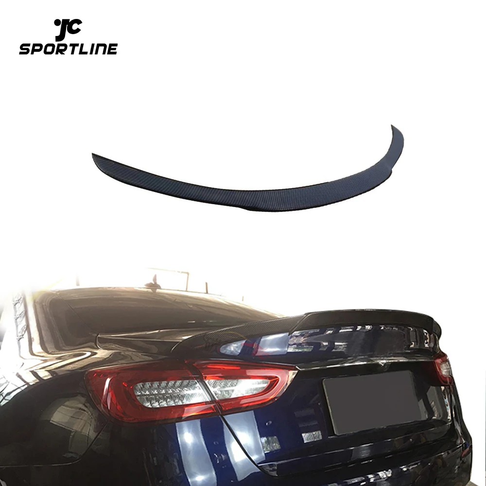 Carbon Fiber Rear Trunk Spoiler for Maserati Quattroporte GTS Sedan 4-Door 2013-2019