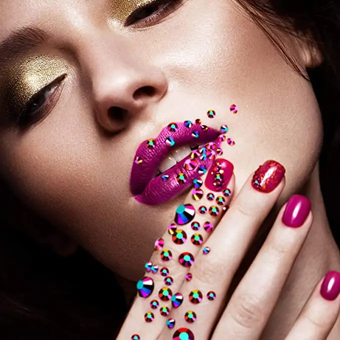 Shininglife Super Shiny Factory direct mix 6 size facial supplies Makeup rhinestones face rhinestone stickers