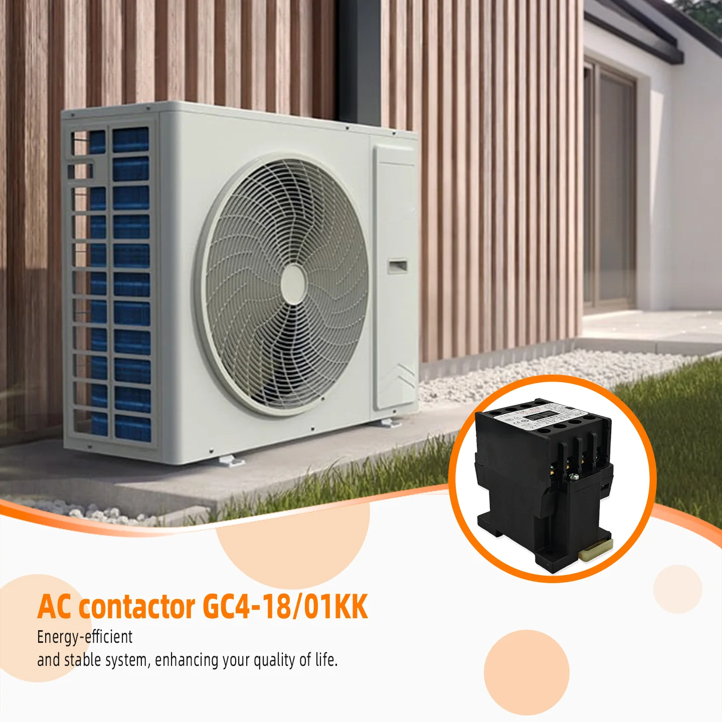 Контактор для систем кондиционирования и охлаждения GC4-18/01KK 240/400В 18А реле кондиционера