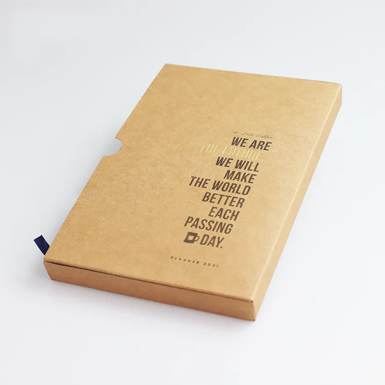 A5 size 2024 daily leather custom planner box set with stickers