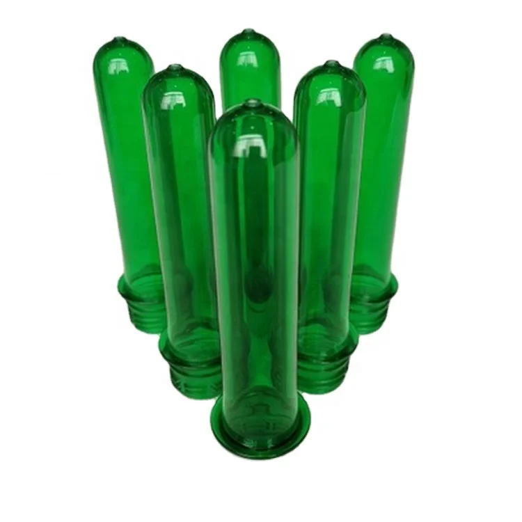 Green Color 26MM 30g Plastic PET New Raw Material Beer Bottle Preforms