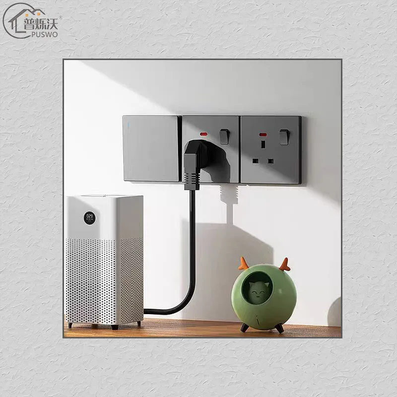 Italian WiFi Compatible 4-way 3-way Dimmer Wall Switch Socket Square Voltage 250v 10A Home Zigbee French TV PC EU Glass Material