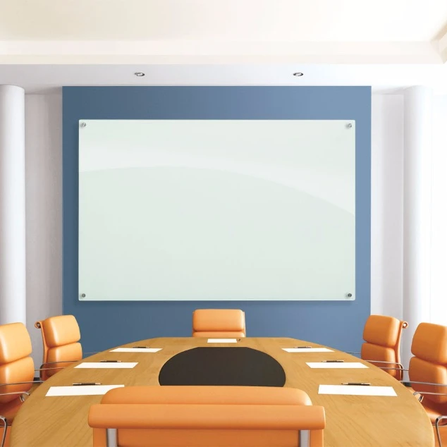 wall mounted  glass notice board with magnets