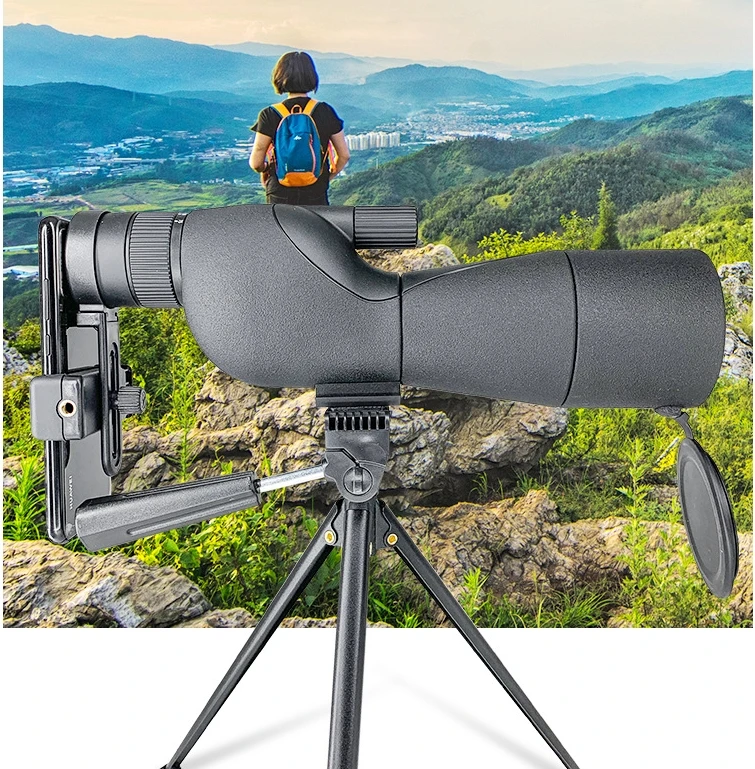 Spotting Scopes with Tripod 25-75x60mm Spotting Scope With Phone Holder for Target Shooting and Bird Watching