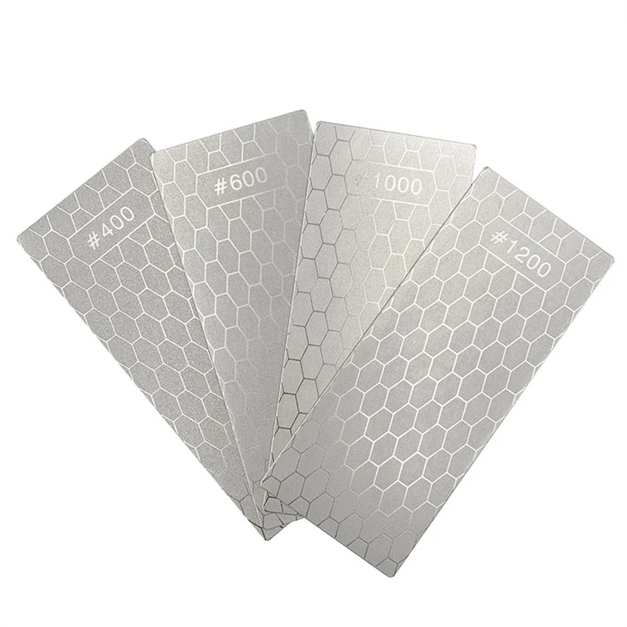 4 Pieces Diamond Sharpening Stone Grit Diamond Plate Honing Stone for Kitchen Knives Sharpening