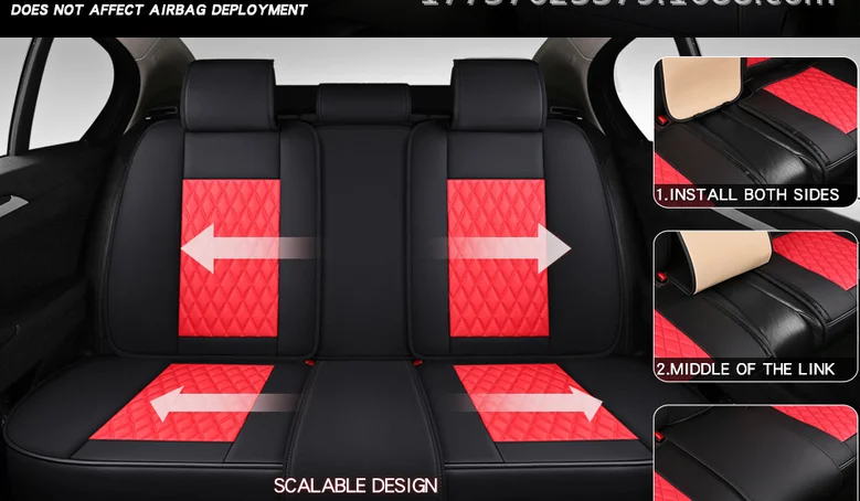 Waterproof 5D leather car seat covers universal size for most vehicles HONDA ACCORD