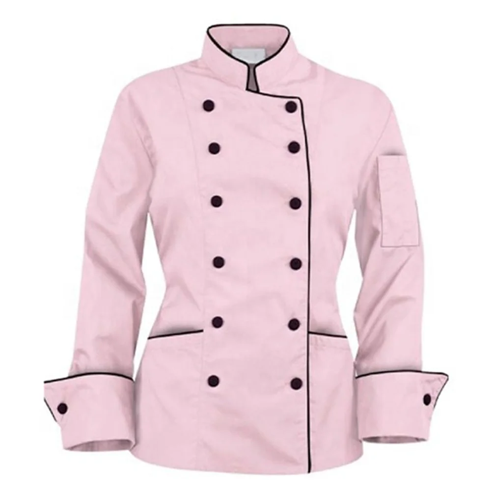 New Design High Quality Chef Uniform Kitchen Jacket Double Breasted Button Front Cool Shoulder and Side Panel OEM Chef Jacket