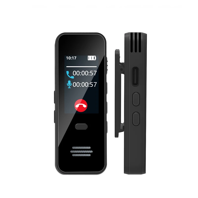 Compact with back clip ultra light mini recorder can be connected to phone plastic alloy body drop proof recording machine