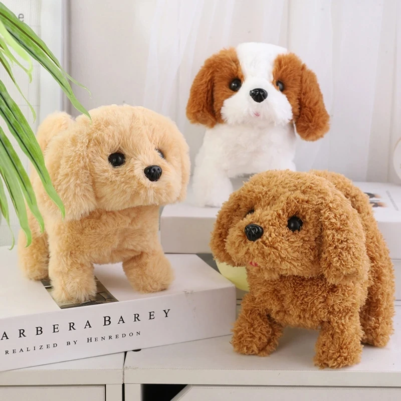 Cute Toy Dogs That Walks and Barks Tail Wagging Plush Interactive Electronic Pets Puppy Montessori Toys for Kids
