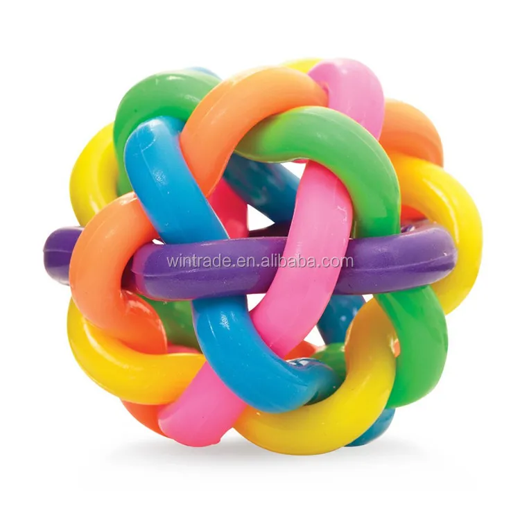 Stress Relief Rainbow Rubber Balls Squeeze Toys Ideal for Kids Even Pets