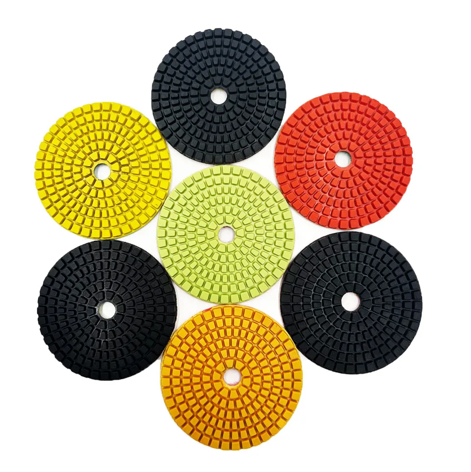 Factory direct sale 4inch 100mm Diamond Marble Polishing Pads For Granite Stone grit 30-5000