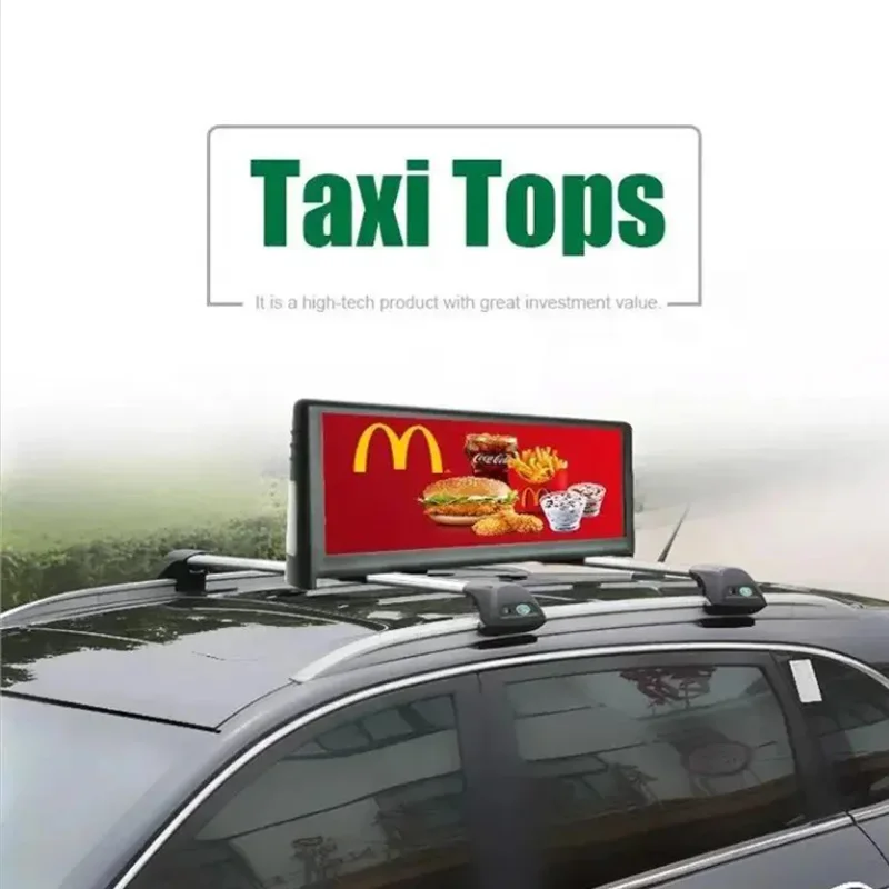 Car Rear Window p3.91 Transparent LED Display P2.5 High Definition Car Roof Taxi Top LED Display