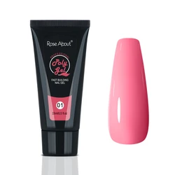 Rose About 15ml Poly new designs for nail art builder gel color  set white