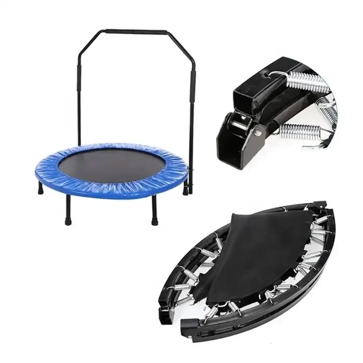 Foldable Professional Fitness Jumping Sport Bed With Handle Bar