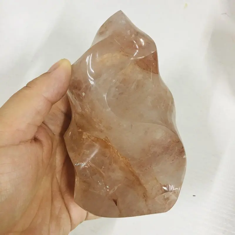 Natural red fire quartz hematoid crystal flame Golden Healer Crystal Quartz Flame for cheap wholesale