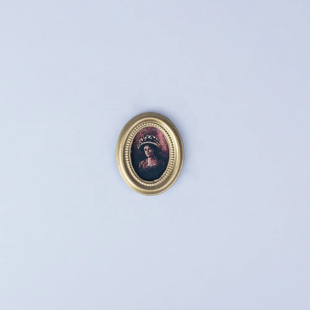 1/6 1/12 Doll House Simulation Miniature Mini Gold frame model Decoration