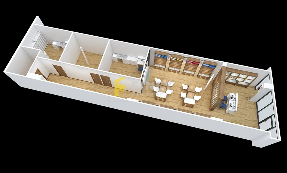 Customized Retail Optical Shop Interior Design Decoration Optical Display Cabinets Furniture For Optical Shop Interior Design