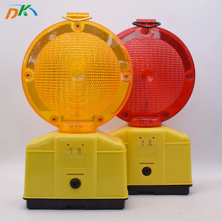 DK Battery Powered LED Warning Traffic Construction Barricade Flashing Light