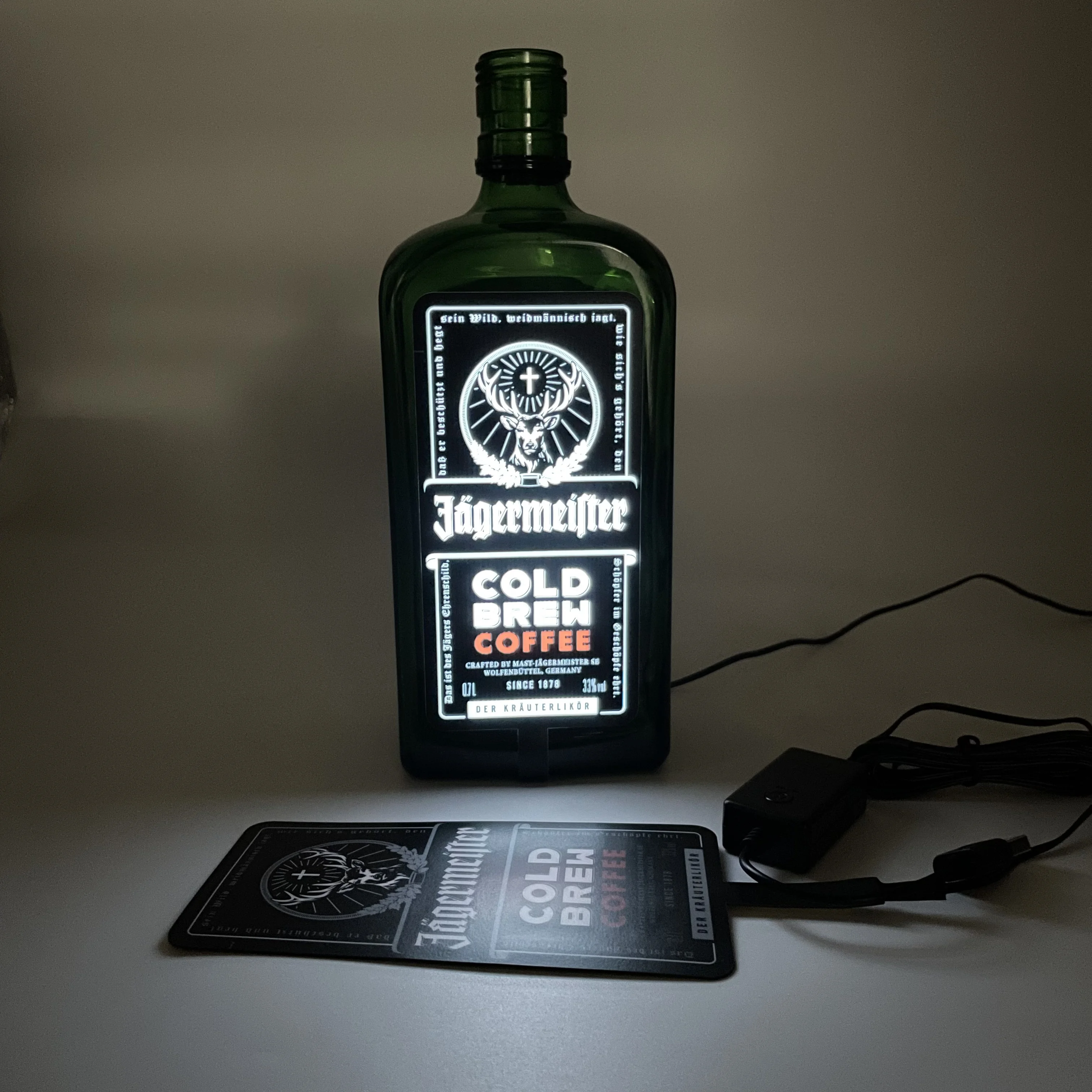 Luminous EL labels for advertising display LED bottle label sticker nightclub supplies LED Bar light display