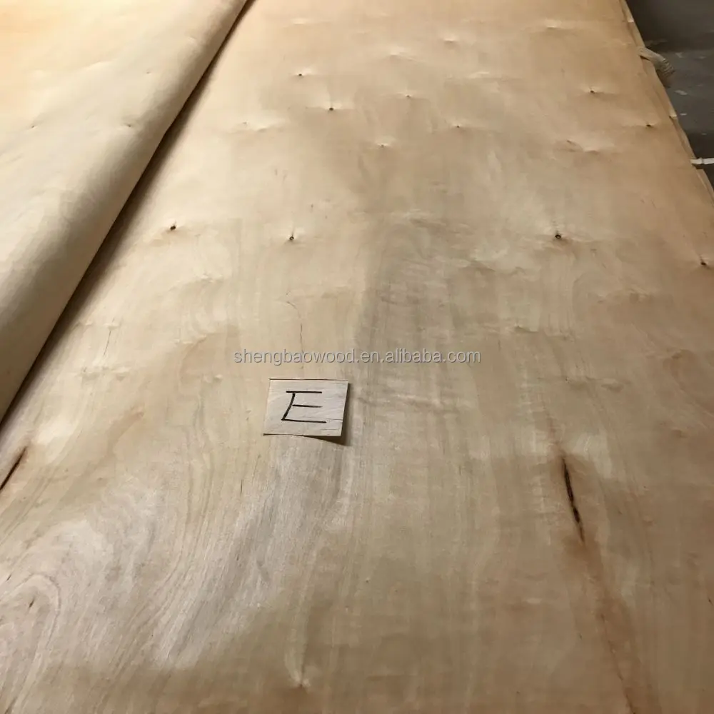 Russia White Birch face  veneer for birch plywood