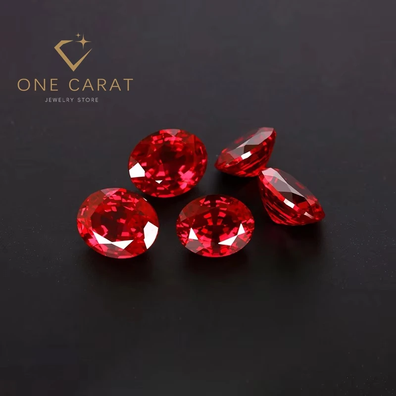 Factory Direct Lab Created Ruby Loose Gemstones Natural Cut Various Shapes-Round Oval Pear Heart Marquise Cushion Square Heat