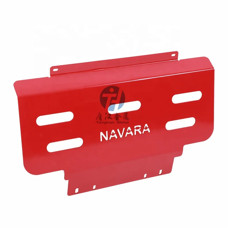 4x4 детали для пикапа стальная защитная противоскользящая пластина nissanavara красная Защитная крышка двигателя