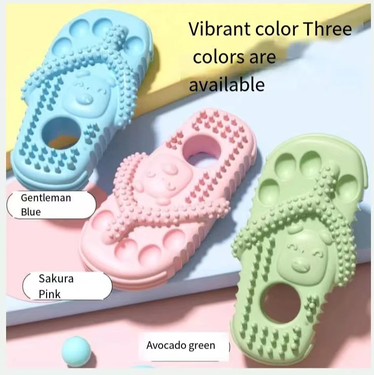 Pet Toy footprints rubber slipper bite-resistant molar vocalization dog toy Puppy Chew Squeaky Toy