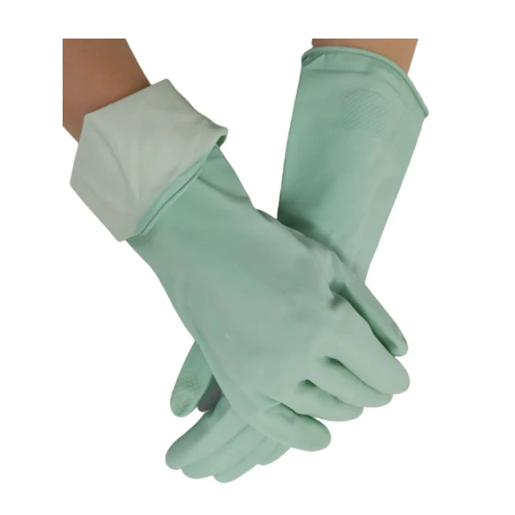 
70gsm Sprayed Flocklined Wholesale Waterproof Latex Gloves For Factory Gardening Cleaning 