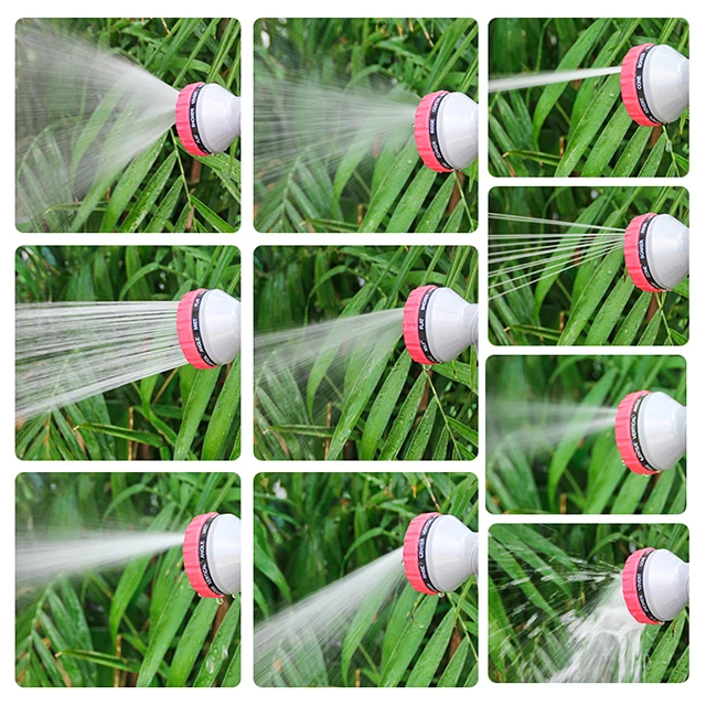 2024 New 10 Spray Patterns Garden Aluminum Water Gun Garden Hose Nozzle Sprayer With Portable Handle