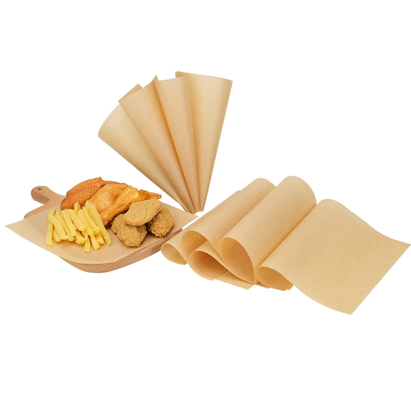 Customized design oil-proof Paper sheets Hamburger Paper Wrapping french-fries sandwich greaseproof paper food packaging