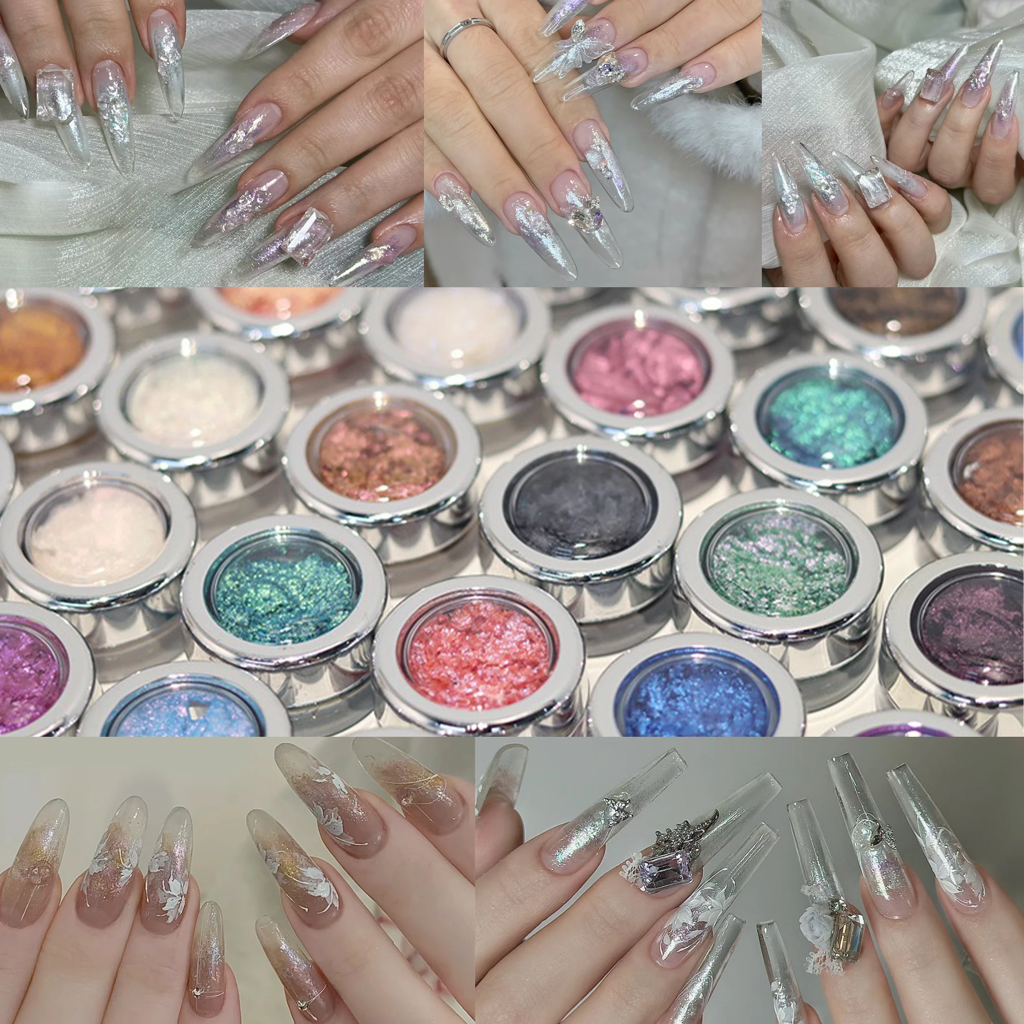 36 colors Chrome Solid Moon Powder DIY Nail acrylic Powder For nail Art Decoration