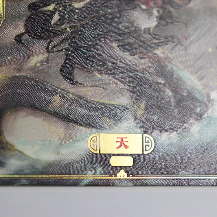 Пользовательские ПВХ светящиеся игровые карты TCG глянцевые бумажные игральные напечатанные на заказ Настраиваемые печатные поверхности